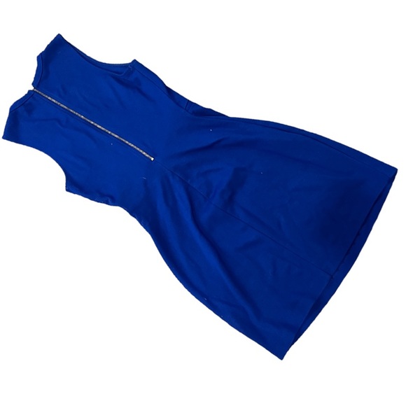 Royal blue mini dress with cutout - Picture 2 of 6